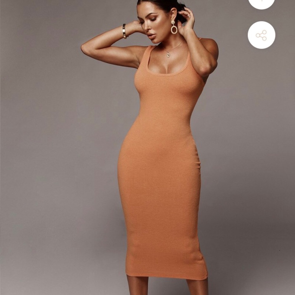 Jlux Ribbed Shani Dress in Small